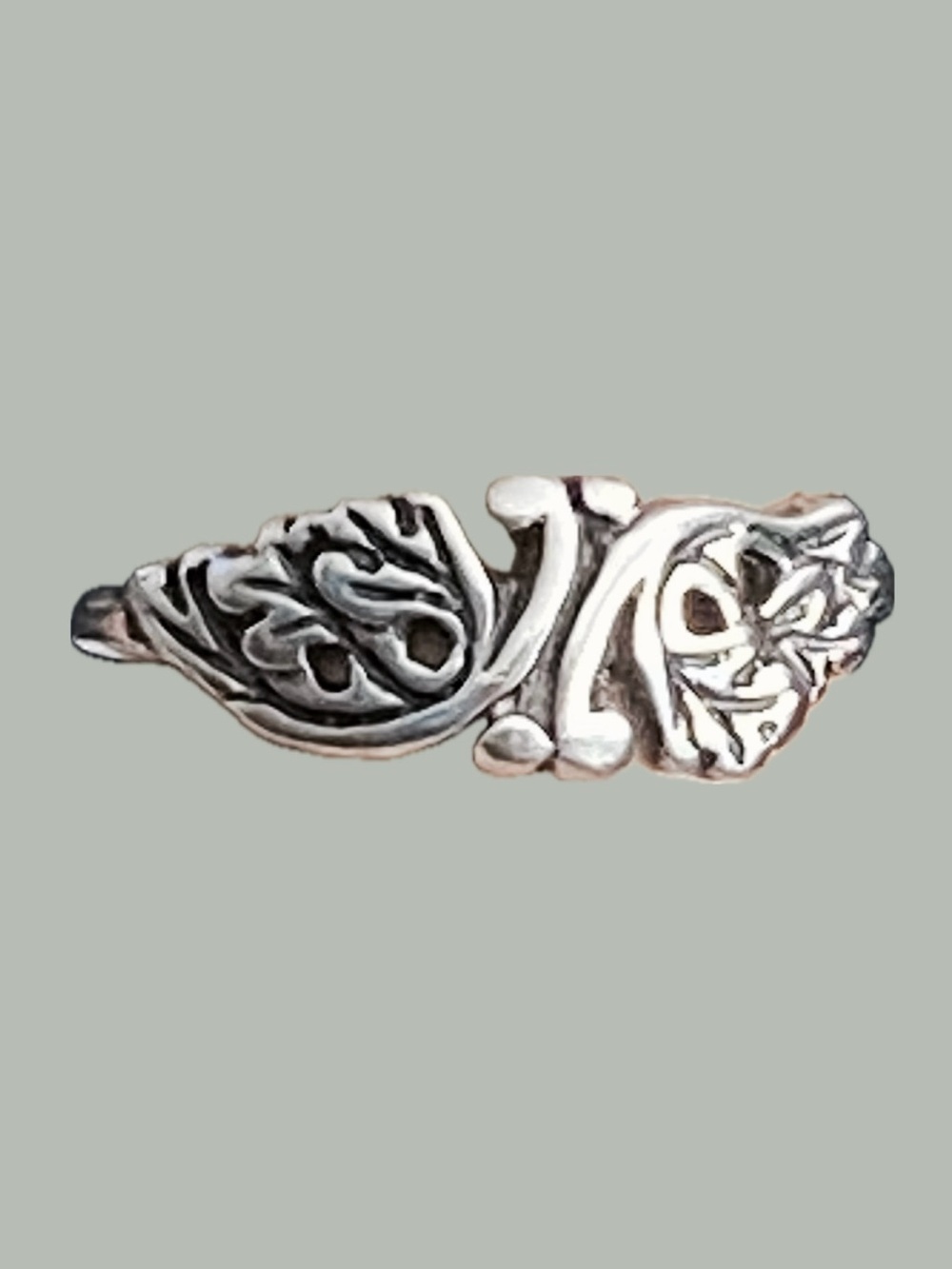 NWT Vintage Silver Cloud Co Sterling Silver Leaf Filigree Band Ring Size 7
